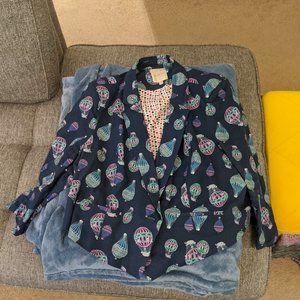 ModCloth Blue Hot Air Balloon Cropped Blazer